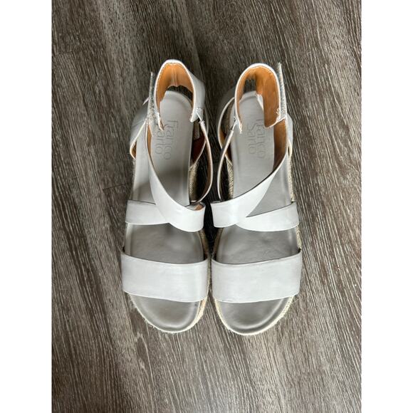 GUC Franco Sarto Tabatha Gray Espadrille Platform Wedge Sandal Size 7.5 Summer - Picture 6 of 9